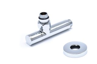 Вентиль запорный угловой Luxon ZZ 5101SCH0404БМ 1/2х1/2 ш/ш с отражателем  для п/с(ЧЕРНЫЙ МАТОВЫЙ)